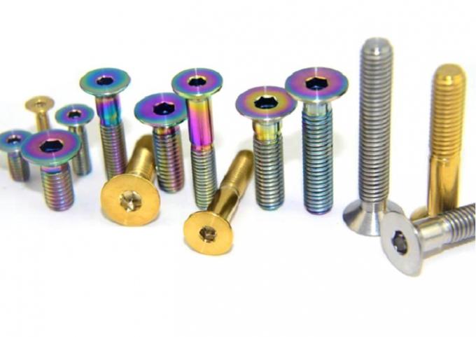 4 Pezzi M6 * 18mm Bulloni Conici In Lega Di Titanio Per Bicicletta Viti - Foto 14
