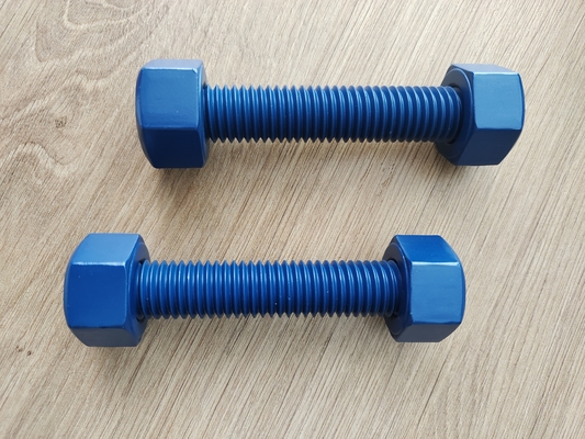 comprare PTFE Coated A193 B7 Stud Bolt with 2 Heavy Hex Nuts 1/4