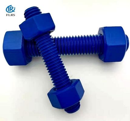 comprare Il perno d'acciaio rivestito del politetrafluoroetilene serra PTFE Bolt infilato concluso doppio con i dadi online manufacture